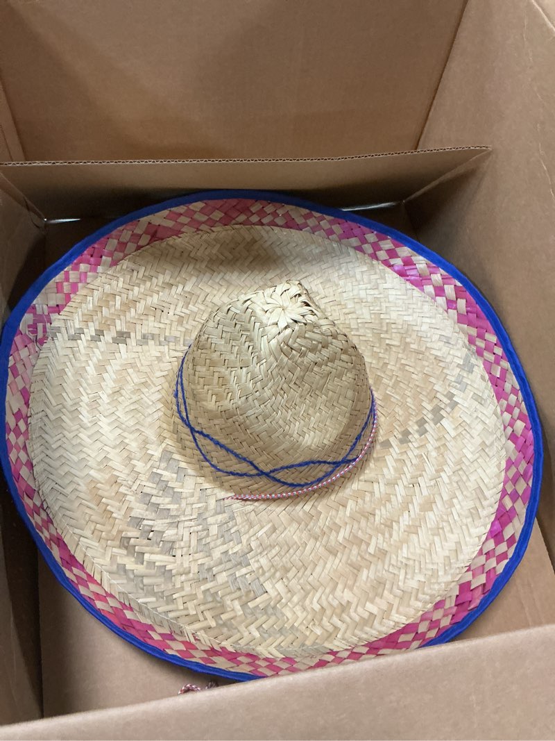 Condition photo showing Good Condition for rubie's costume co embroidered straw sombrero costume one size brown assorted
