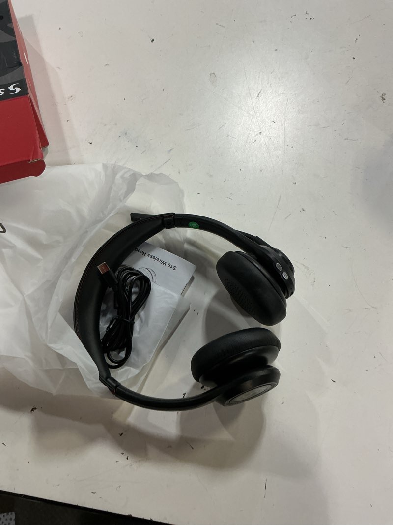 Condition photo showing Good Condition for wireless headset with mic for work, dual-mode bluetooth & 2.4ghz dongle, 50h talk time, headphone with mic enc noise cancelling fit for computer/laptop/teams, glasses-friendly- black
