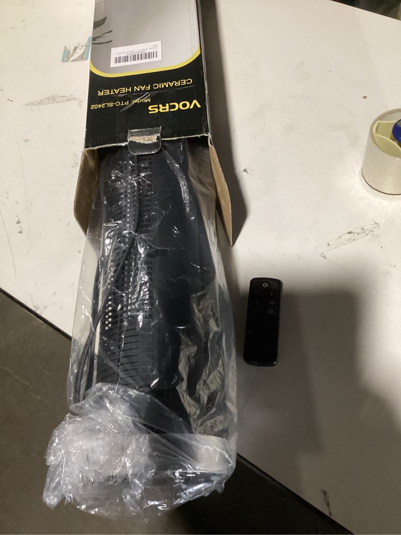 Condition photo showing Good Condition for Space Heater for Indoor Use with Remote - 70° Oscillating Tower Electric Heater, 24 Inchs, 12H Timer, 1500W Quiet PTC Ceramic Heating with Thermostat, Fast Safety Heat for Office, Home, Bedroom