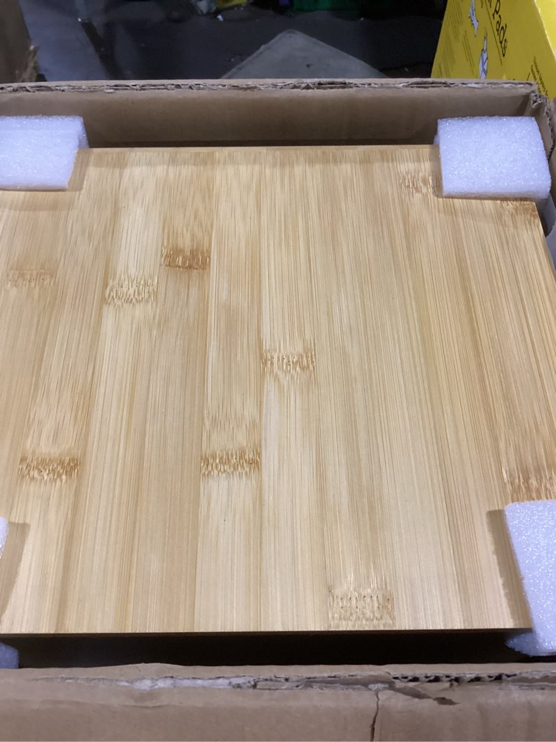 Condition photo showing Good Condition for Prosumer's Choice Bamboo Four Cubby Paper Letter Tray Organizer with Single Pull-Out Drawer for Home and Office | Desktop Organizer with Drawer - Natural Bamboo Color