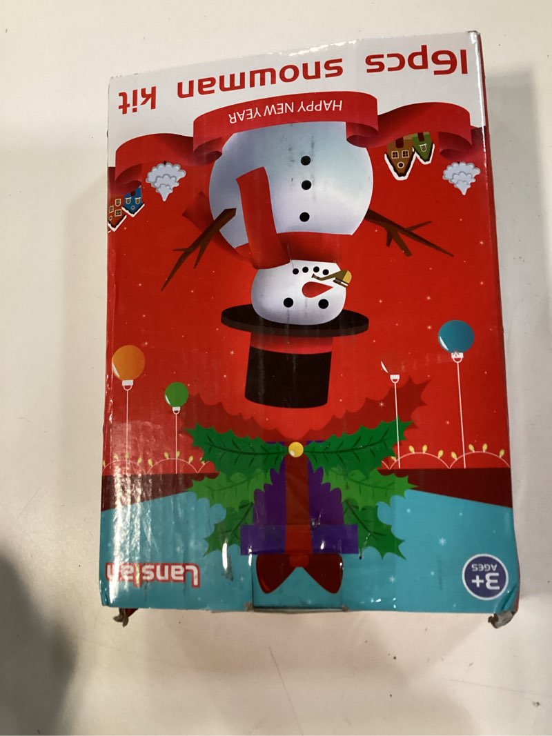 Condition photo showing New/Like New for Lansian 16Pcs Christmas Snowman Decorating Making Kit Snow Toys Outdoor Fun Kids for Christmas Winter Holiday Party Decoration Gifts Funny Toys