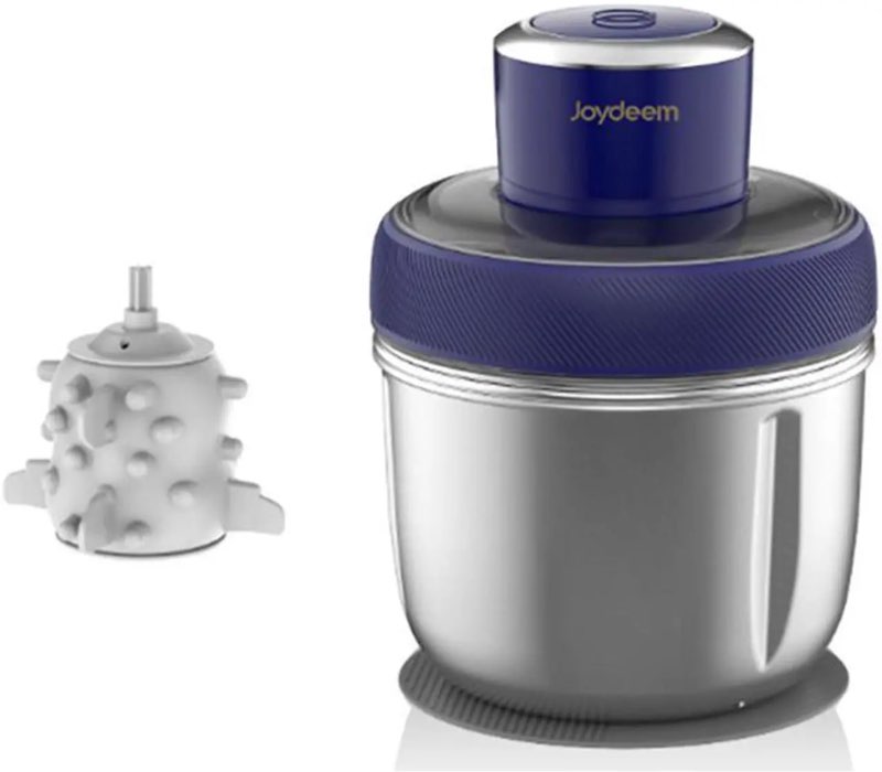 joydeem jd-376b electric food processor,meat grinder with garlic peeler,3 stainless steel bowlsvegetable fruit chopper,blue