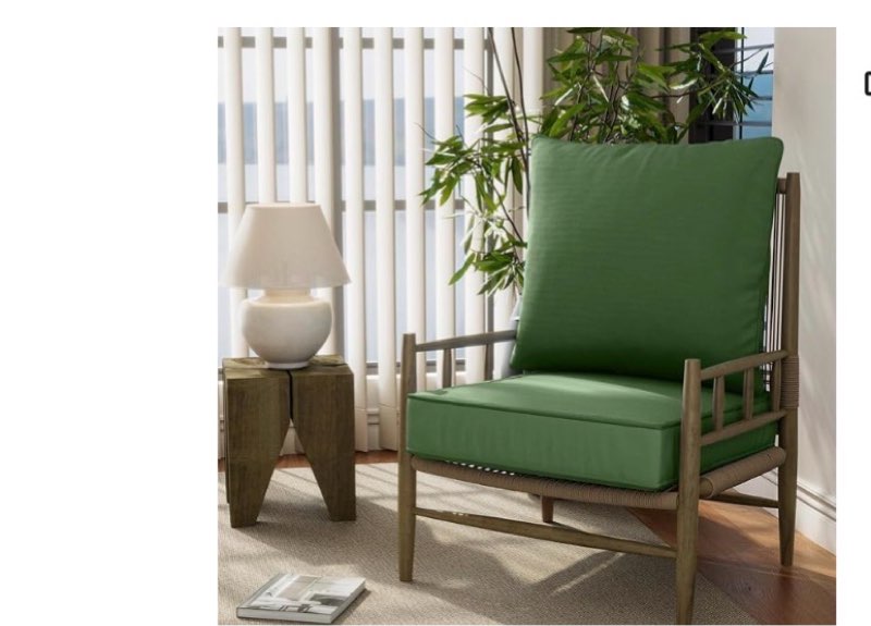 22\" x 22\" x 6\" outdoor deep seat cushions set 1 - set waterproof & fade resistant patio furniture