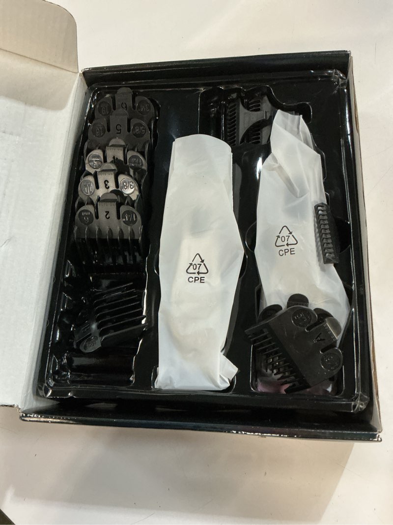 Condition photo showing New/Like New for kikido hair clippers professional cordless for men, barber clippers for hair cutting kit, wireless lcd display hair trimmers set, rechargeable haircut machine for family (sliver)