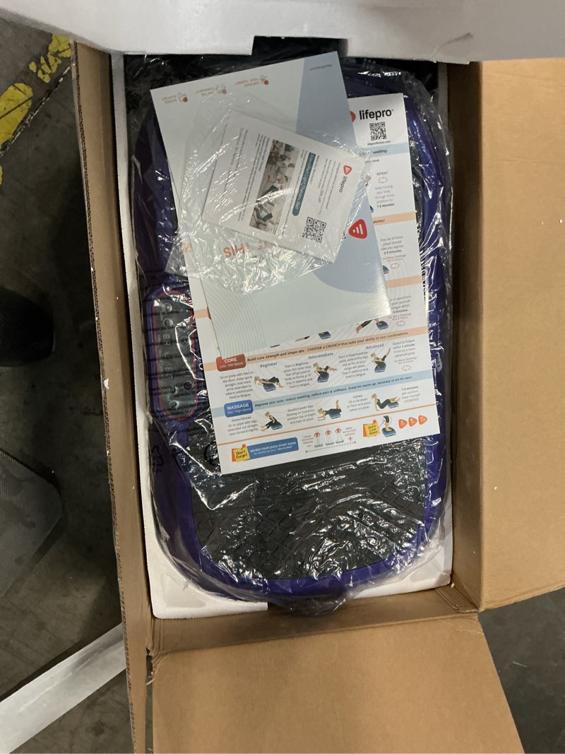 Condition photo showing Good Condition for lifepro waver vibration plate exercise machine – high-intensity vibration plate for lymphatic drainage – full-body workout vibrating platform with loop bands – fitness equipment for strength & toning purple
