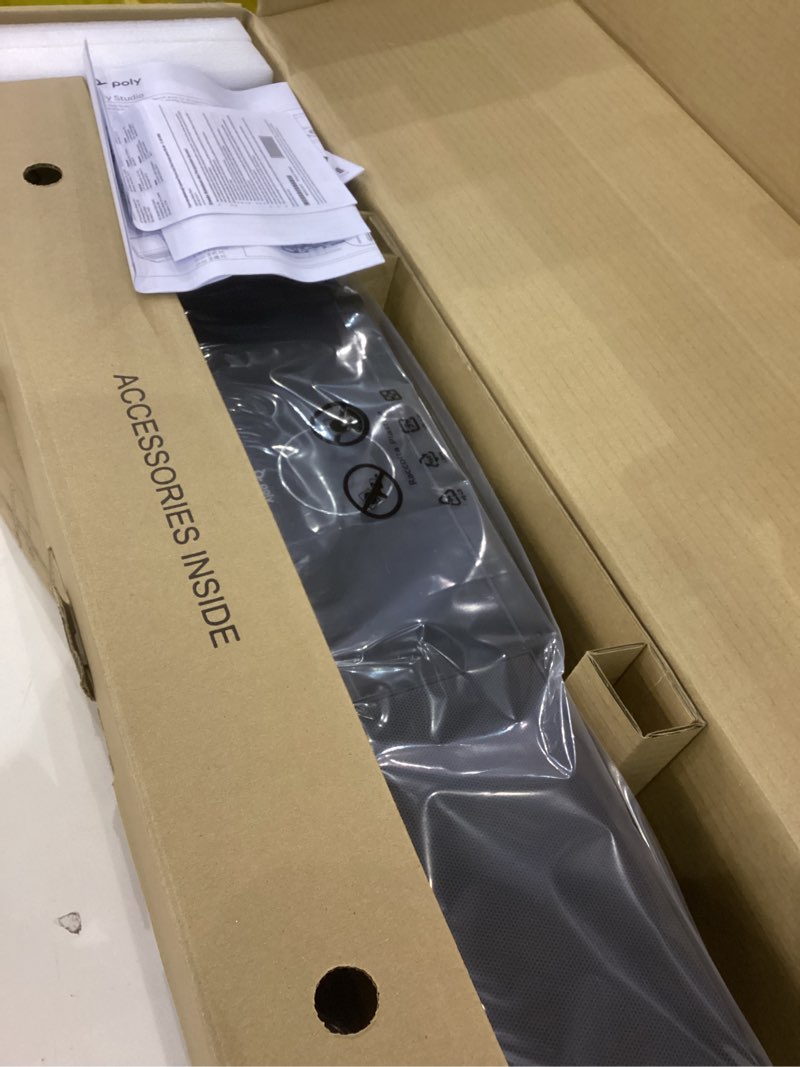 Condition photo showing Good Condition for Poly Studio 4K USB Video Conference System (Plantronics) - Camera, Microphone, & Speaker Bar for Small & Medium Conference Rooms - Auto Framing & Tracking - Teams/Zoom Certified - Amazon Exclusive 2024 Version