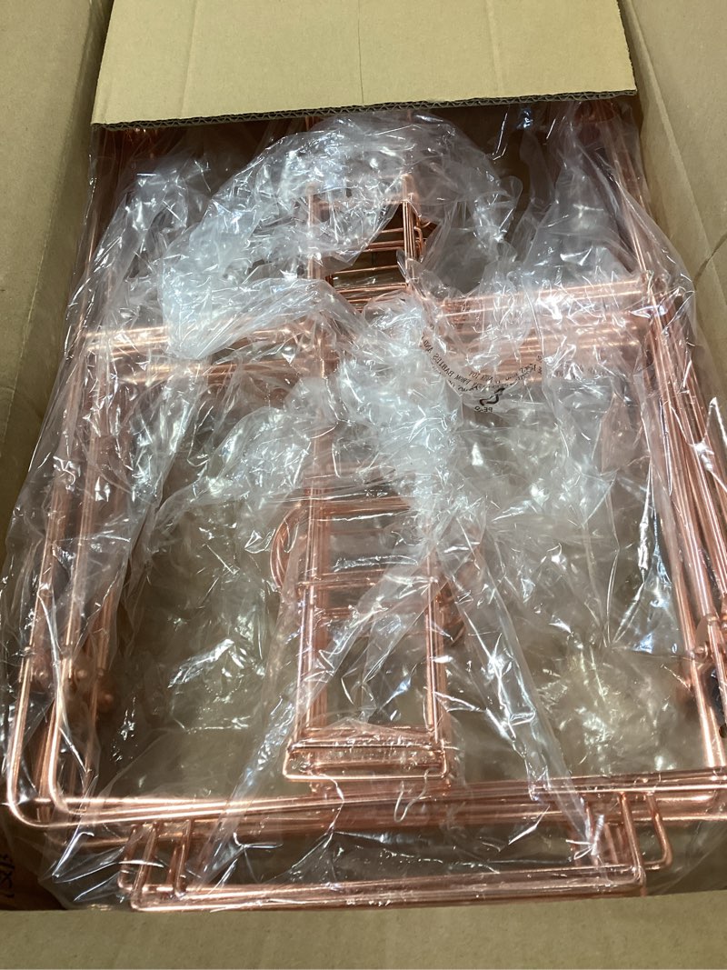 Condition photo showing Good Condition for geosar 32 pack wire buffet rack stand folding chafing stand chrome frame serving trays food warmer with plastic tong fork and spoon for christmas thanksgiving home party catering supplies (rose gold)