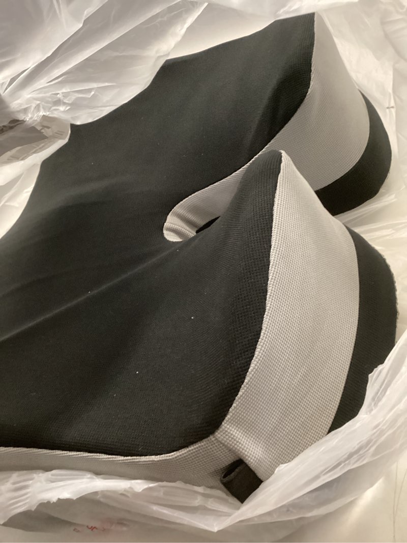 Condition photo showing As Is for Seat Cushions for Office Chairs Wheelchair Cushion for Long Sitting Back Pain?Memory Foam Seat Car Computer Desk Chair Cushion?Coccyx Cushion for Tailbone Pain Relief Cushion Office Chair Butt Pillow Black