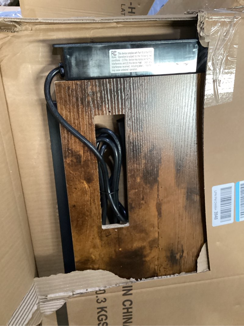 Condition photo showing New/Like New for praisun 47 x 20 inch office computer desk with power outlets and usb-c port, larger gaming desk, for home office, study, bedroom, writing work from home table, metal frame, rustic brown 48inch rustic brown