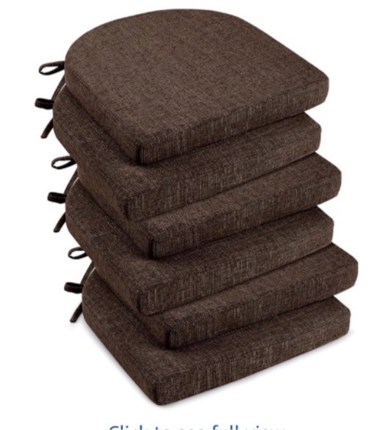 puredown® chair cushions for dining chairs, set of 2 memory foam seat cushions with non-slip backing (similar no same)