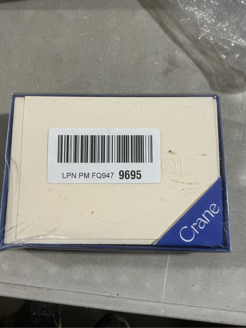 Condition photo showing Good Condition for crane & co. blind embossed thank you note (ct1417)