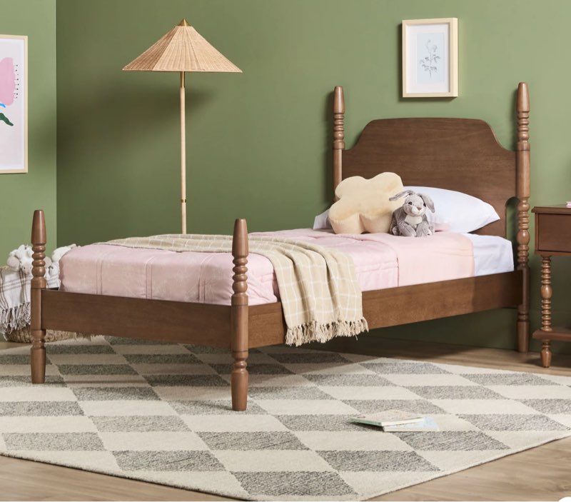 Product incomplete, Vivienne Traditional Easy Assembly Solid Wood Turned Spindle Bed