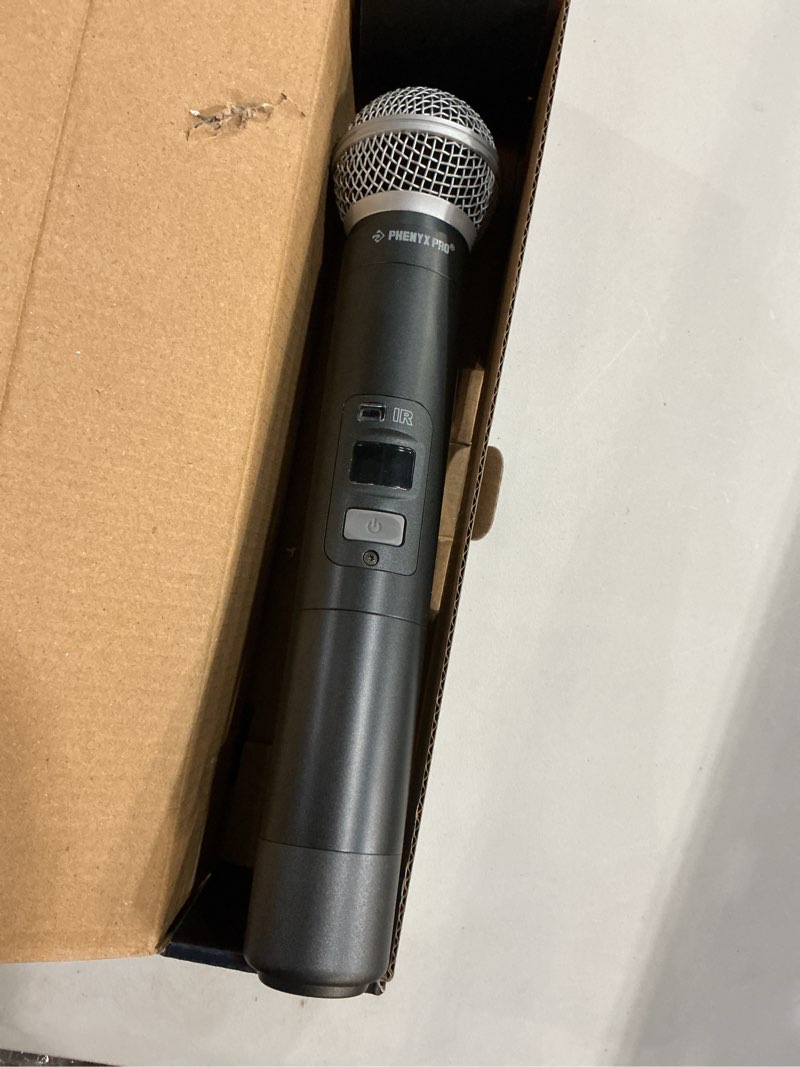 Condition photo showing Good Condition for phenyx pro professional wireless microphone, uhf dynamic mic, metal cordless mic, handheld microphone for ptu-71/ptu-7000/ptu-6000 with selectable frequencies (pwh-7)