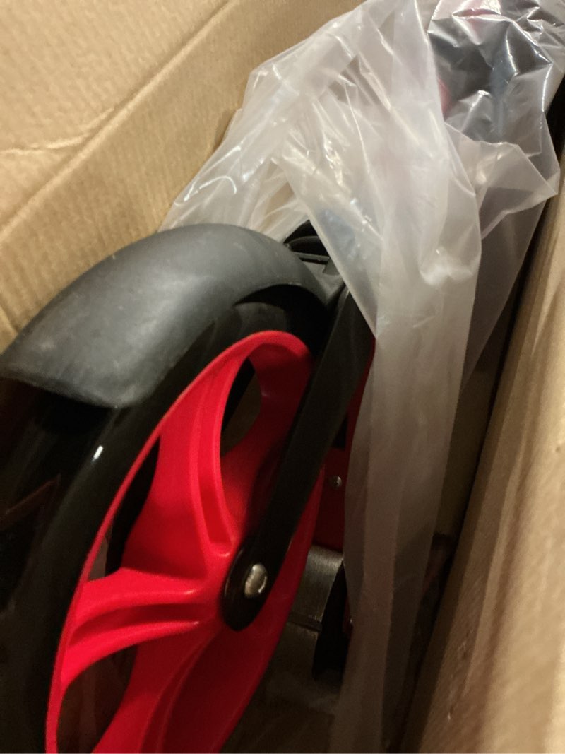 Condition photo showing Good Condition for wayplus ks1 kick scooter for ages 6+,kid, teens & adults. max load 240 lbs. foldable, lightweight, 8in big wheels for kids, teen and adults, 4 adjustable levels. bearing abec9 fed fitness red