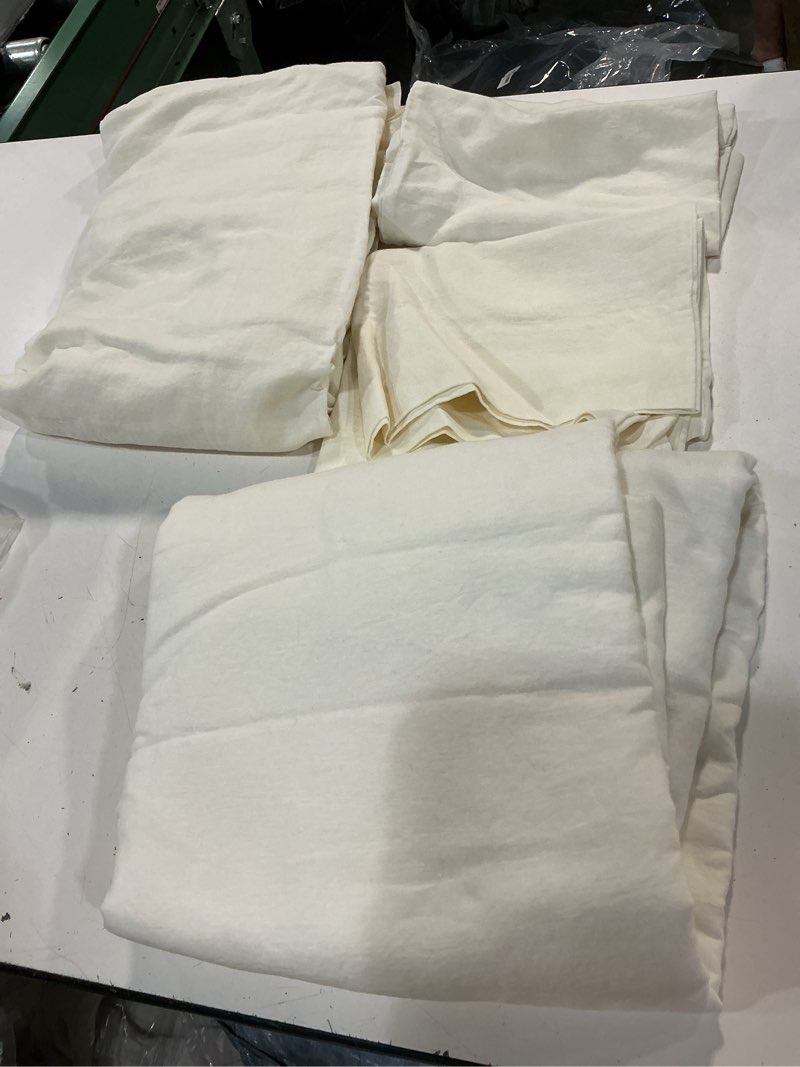 Condition photo showing Good Condition for european linen sheet set, queen, ivory