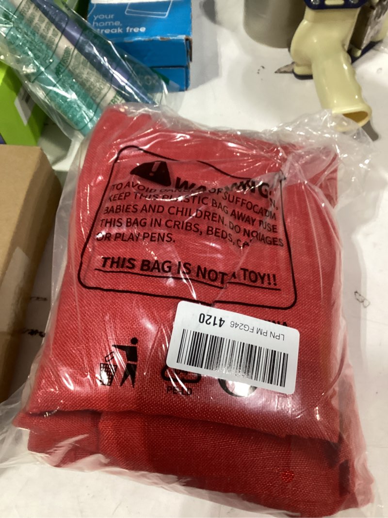 Condition photo showing Good Condition for decorUhome Linen Semi Sheer Curtains 84 Inch Long, 2 Panels Light Filtering Curtains Drapes with Rod Pocket and Back Tab for Living Room Bedroom Farmhouse Christmas Decor, Red, W52 x L84 52"W x 84"L (Pack of 2) Red