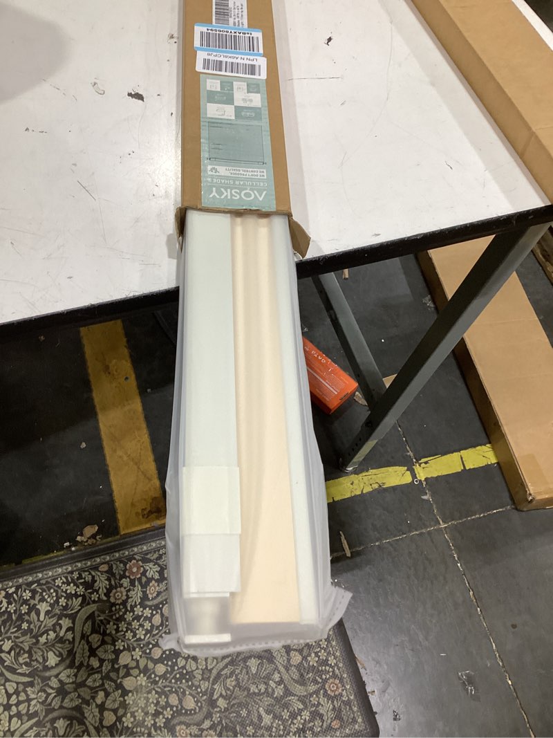 Condition photo showing Good Condition for aosky no drill cordless light filtering cellular shade 49" w x 64" h beige | no tools honeycomb blinds for indoor windows, free-stop shades for home, thermal insulated, noise reducing light filtering-beige 49"w x 64"h