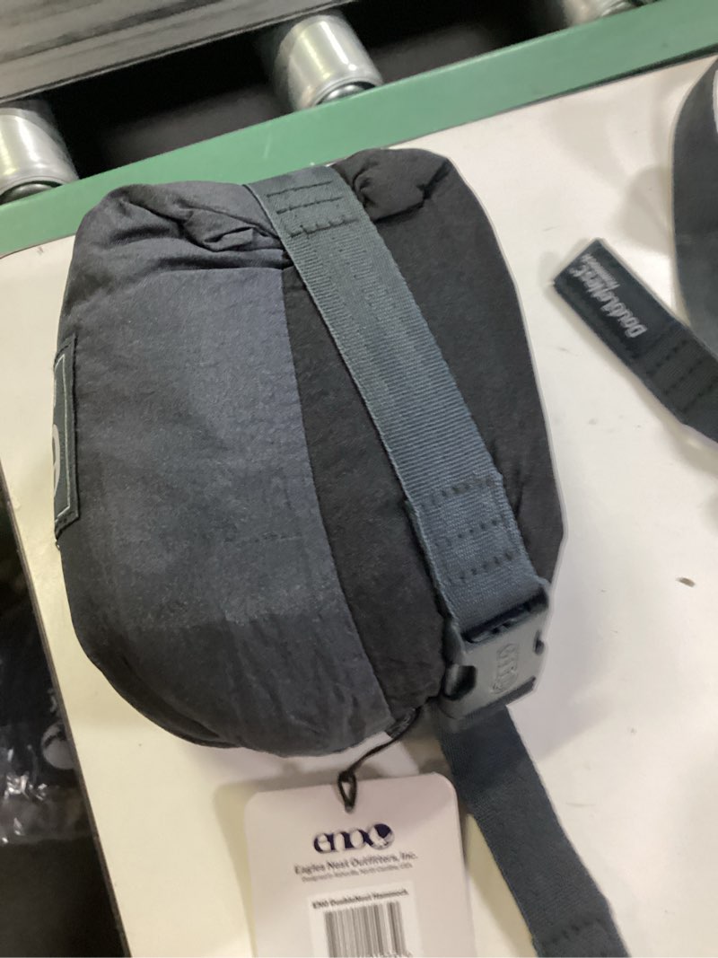 Condition photo showing Good Condition for eno singlenest hammock - lightweight, 1 person portable hammock - for camping, hiking, backpacking, travel, a festival, or the beach - black/charcoal