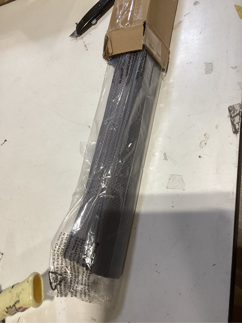 Condition photo showing New/Like New for lazblinds cordless roman shades - no drill easy install light filtering window blinds, thermal insulated room darkening with uv blocking for bedroom/living room, window size 26" w x 48" h, charcoal charcoal 26"w x 48"h