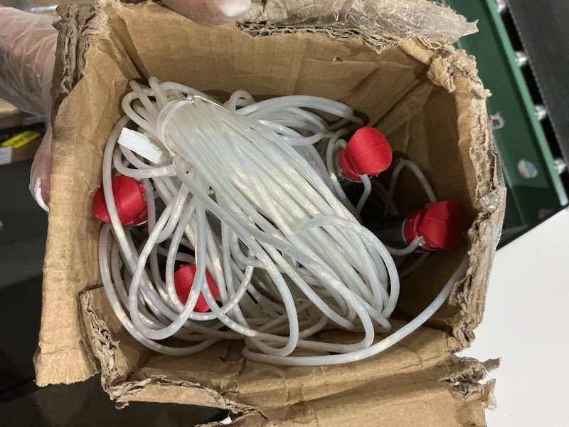 Condition photo showing Good Condition for storage maniac outdoor umbrella drying rack, 12 lines with 164 feet drying space, steel frame & adjustable height, 4-arm umbrella clothesline for laundry, collapsible clothes drying rack for backyard 12 lines with 164ft