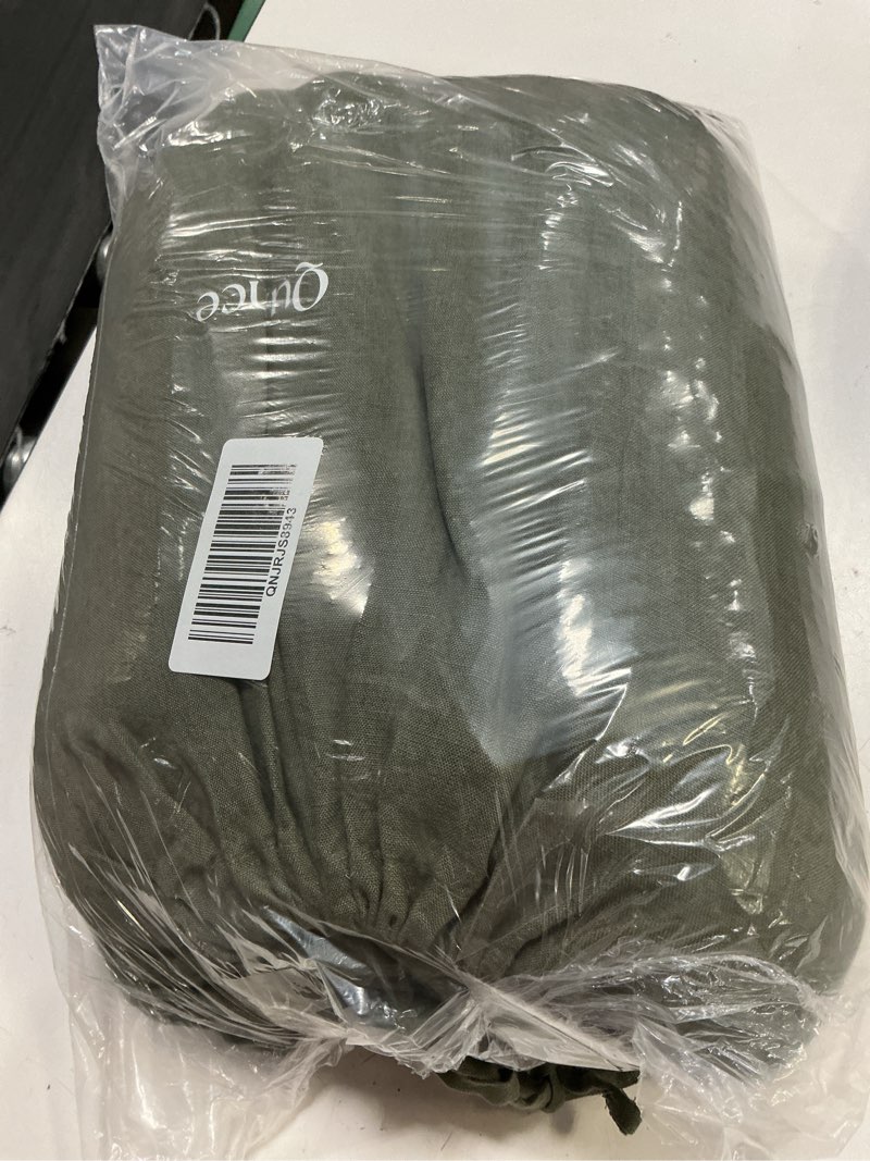 Condition photo showing Good Condition for european linen duvet cover set, full/queen, dusty olive quince