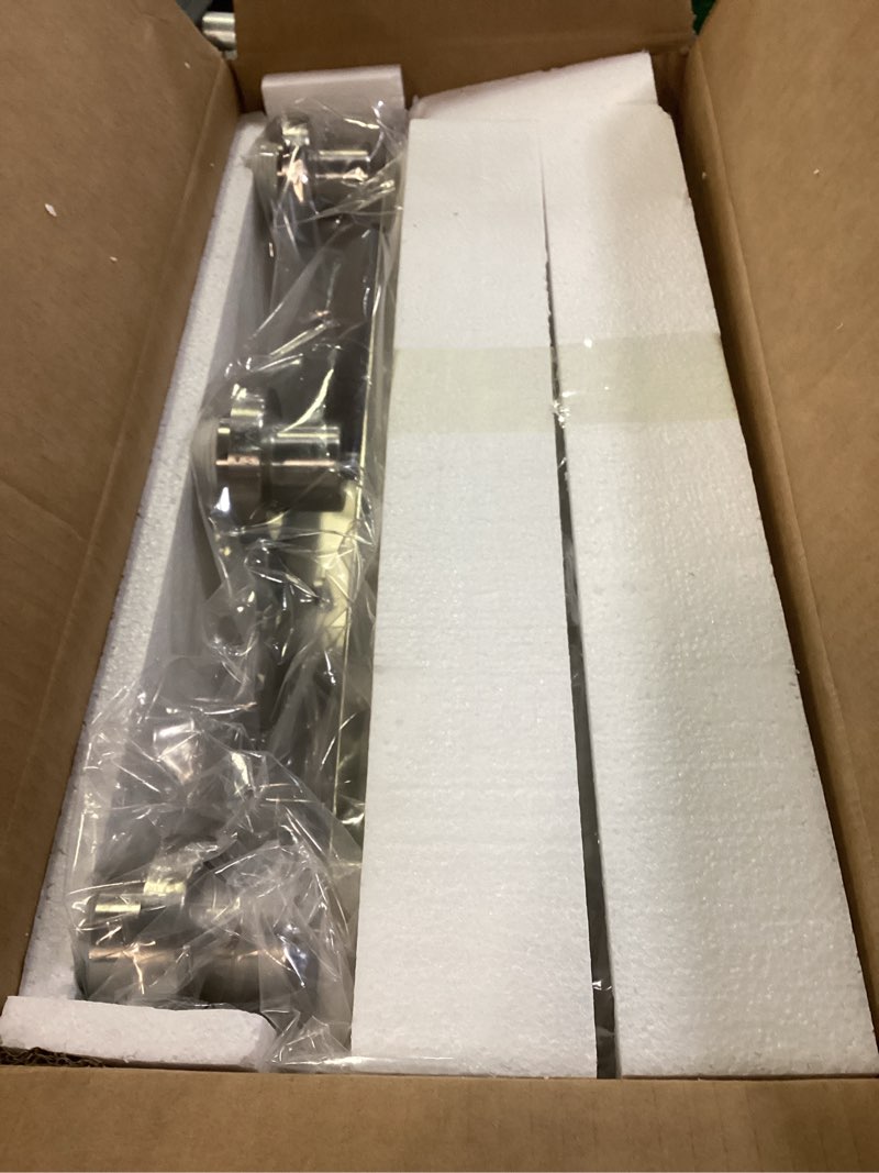 Condition photo showing Good Condition for melucee 3-light bathroom lights modern vanity lights brushed nickel finish with hammered glass shade, industrial wall light fixture for bedroom living room kitchen (patent no.: us d963914 s) 3 lights brushed nickel