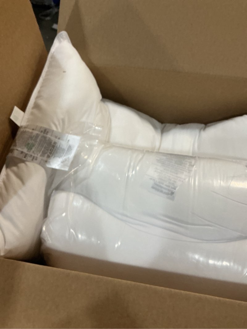 Condition photo showing Good Condition for amazon basics down alternative bed pillows for back and side sleepers, medium density, king size, 36" x 20", white, 2-pack king (pack of 2) medium pillow