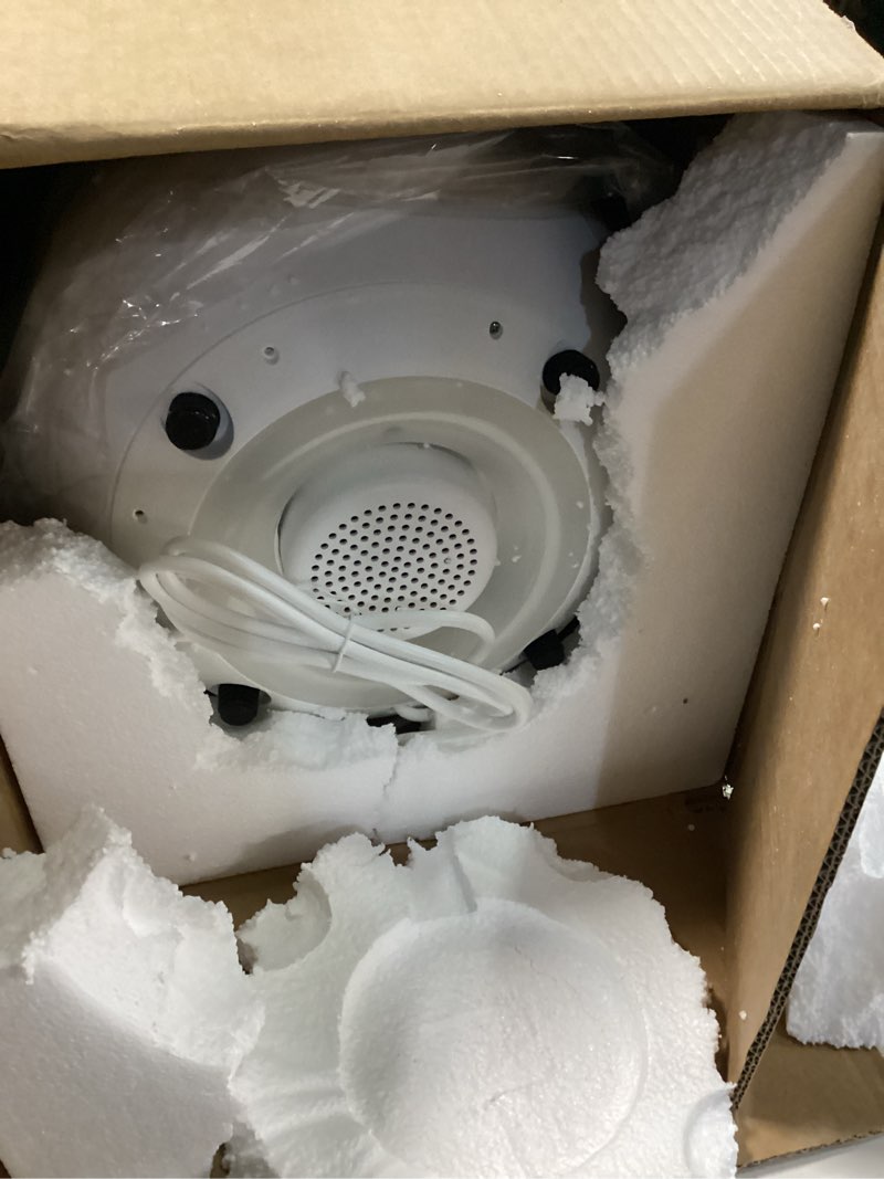 Condition photo showing New/Like New for Towel Warmers for Bathroom Rapid Heating - Luxury Towel Warmer Heated Bucket with Bluetooth Speaker, Fits up to 3 Oversized Towels, Blankets, Bathrobe - With Timer, Mood Light – Bathroom Gifts Idea White