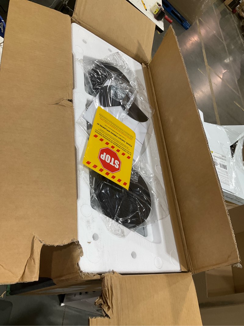 Condition photo showing New/Like New for 30 inch range hood insert, 600cfm kitchen exhaust fan - push button 3 speed, baffle filters & led lights, under cabinet stove vent hood, convertible ducted/ductless stainless steel 30'' hood vent under cabinet mount