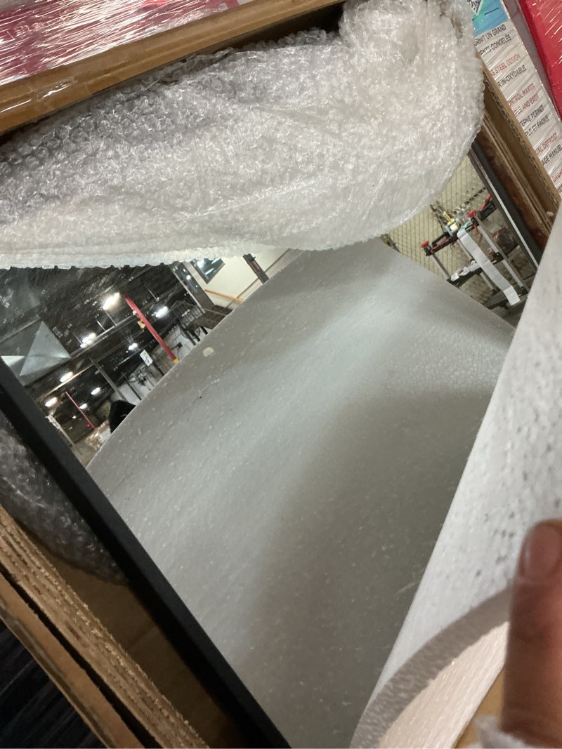 Condition photo showing Good Condition for ANYHI Over The Door Mirror, 42"x14" Door Mirror Full Length, 2 Hooks, Over The Door or Wall Monuted, Aluminum Frame, for Bedroom Bathroom Checkroom, Black Black 42"L x 14"W