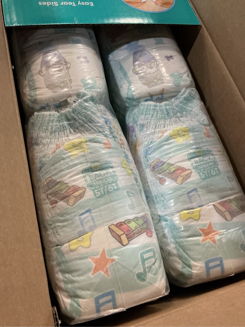 Condition photo showing Good Condition for Pampers Training Pants - Easy Ups Boys & Girls Bluey - Size 5T-6T, 84 Count, Children's Potty Underwear (Packaging May Vary) 5T-6T 84