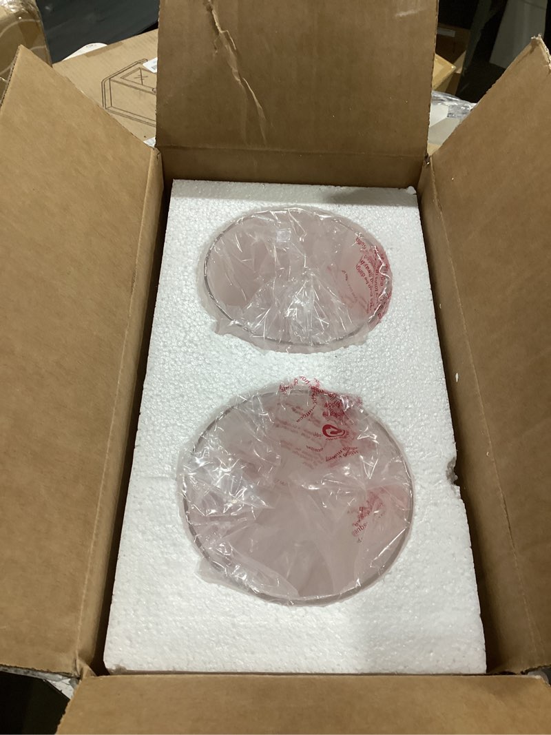 Condition photo showing New/Like New for 4 pack clear seeded glass replacement,2-1/8" fitter, 5.47" high, 4.76" diameter shades covers for ceiling fan light fixtures pendant lighting chandelier vanity light kitchen island light. clear with seeded