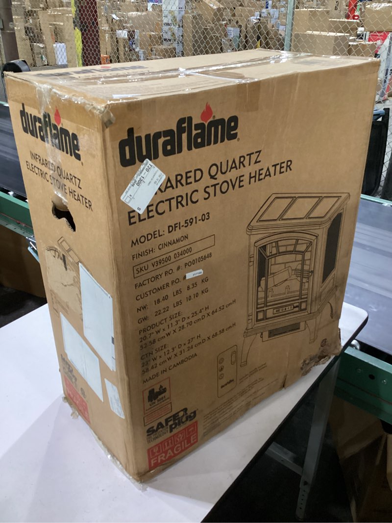 Condition photo showing New/Like New for duraflame infrared quartz electric stove heater - dfi-591-03 - cinnamon