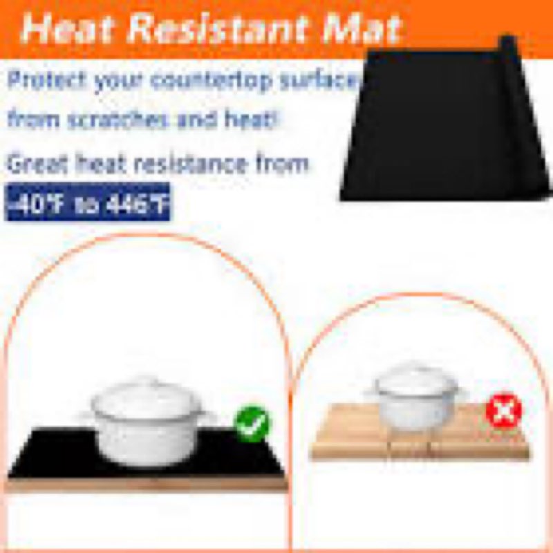 2pack large silicone mats for kitchen counter, 48''x24''(120cmx60cm) heat resistant mat for kitchen 