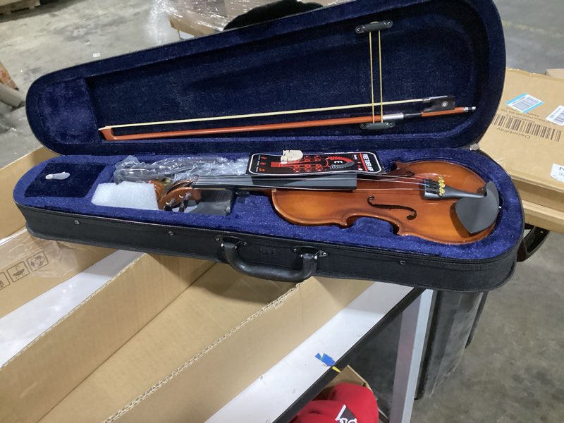 Condition photo showing Good Condition for Pyle 1/4 Size Beginner Violin Starter Kit, Violin Starter Package with Travel Case & Bow, Extra Strings, Digital Tuner, Shoulder Rest & Cleaning Cloth for Students, Kids, Adults a) 1/4 Size