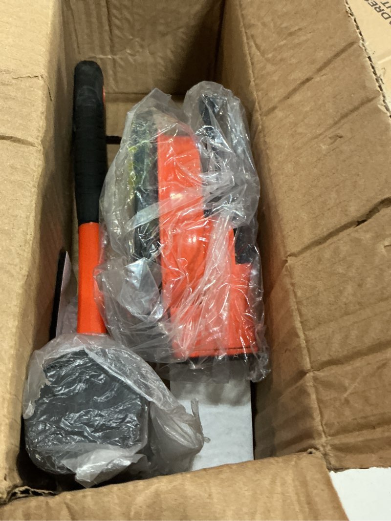 Condition photo showing New/Like New for floor gap fixer tool, newly laminate floor gap repair tool, enhanced vacuum suction cup, floor suction cup tool for gaps, vinyl, wood & tile flooring (orange with hammer) orange & hammer