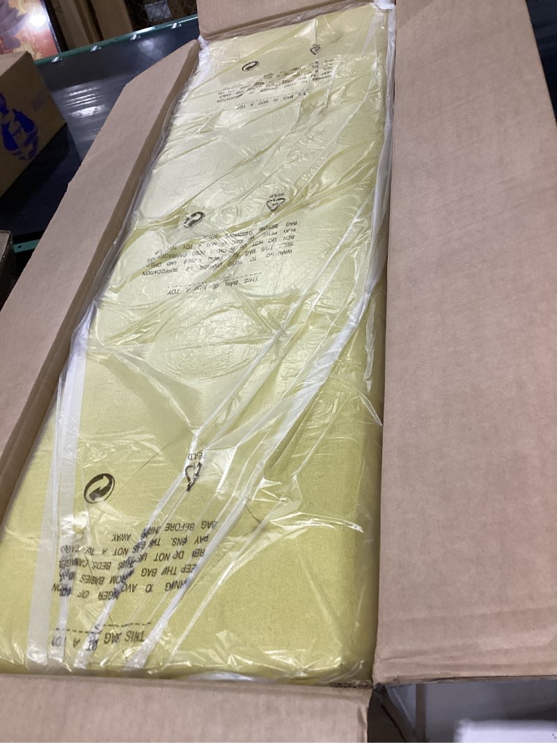 Condition photo showing Good Condition for storage ottoman bench, 43.5" tufted entryway bench, upholstered long ottoman with storage for living room, support 660lbs - fabric green green fabric