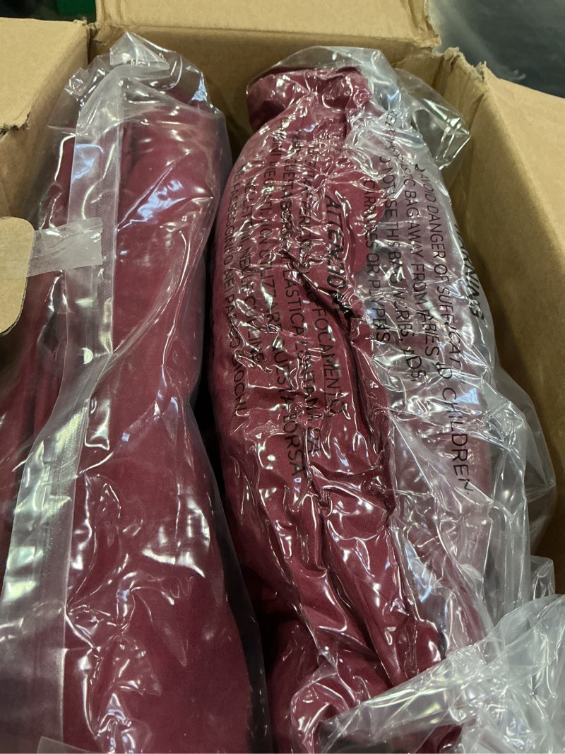 Condition photo showing New/Like New for Bedsure Queen Comforter Set Burgundy - Bed in a Bag Queen Size Bedding 7 Pieces, GentleSoft™ Pintuck