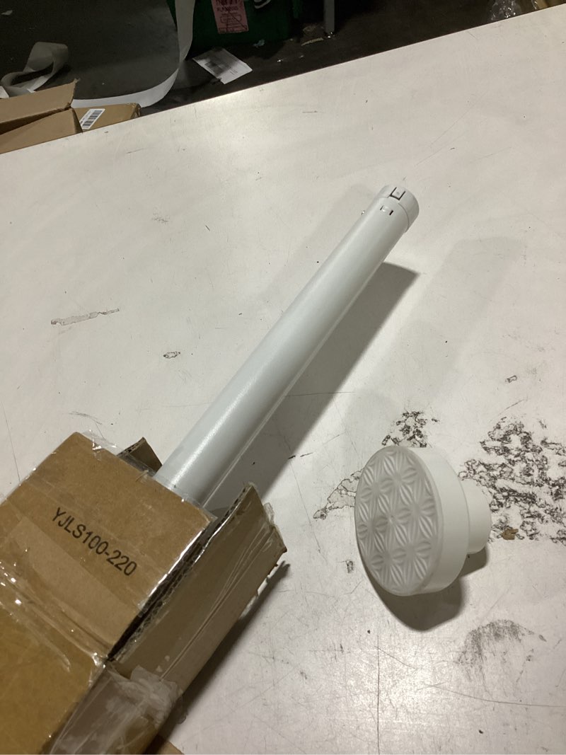 Condition photo showing As Is for tension curtain rod 41-86 inch – heavy duty curtain rods no drilling adjustable window treatment rod for window patio, easy installation, rust resistant, 1.26" diameter, white white 41" to 86"