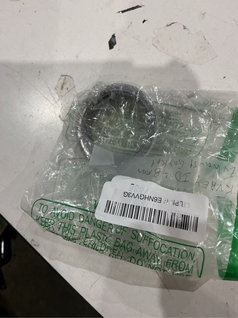 Condition photo showing As Is for kvaey id 48mm car exhaust gasket, graphite construction exhaust donut gaskets seal muffler ring, lea
