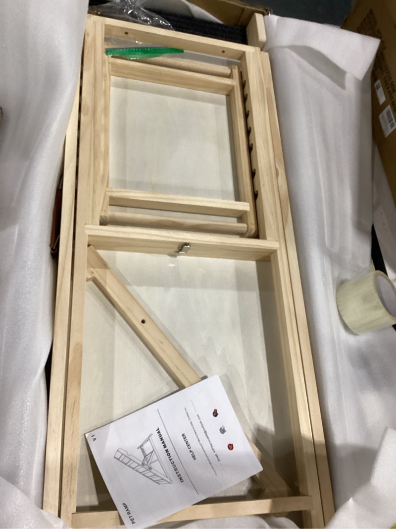 Condition photo showing Good Condition for dog ramp for bed & couch - extra 51.2" long adjustable height 9.5" to 24" wooden non-slip pet ramp, portable foldable doggie car ramp for small medium large dogs, 200 lbs load