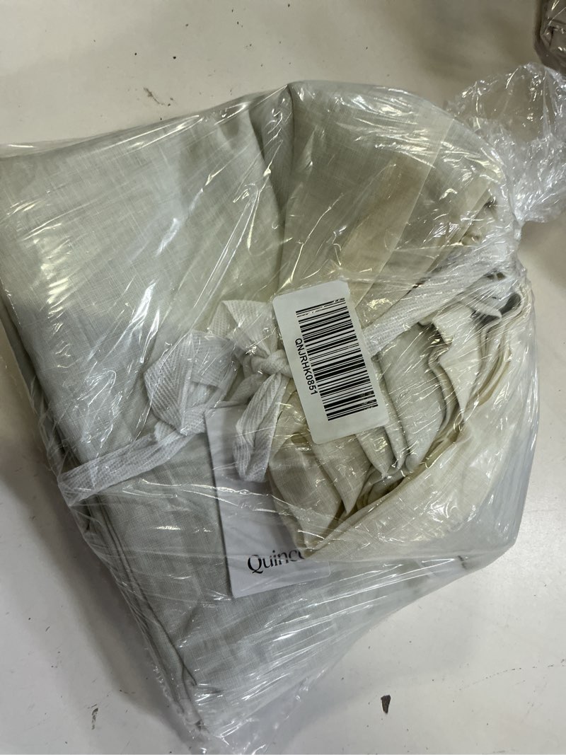 Condition photo showing Good Condition for european linen true blackout curtain, 48x108, ivory