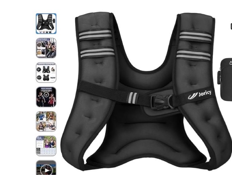 Fragraim Weighted Vest for Women Men - 10lb Weight Vest with Reflective Stripe, Detachable Phone Pou