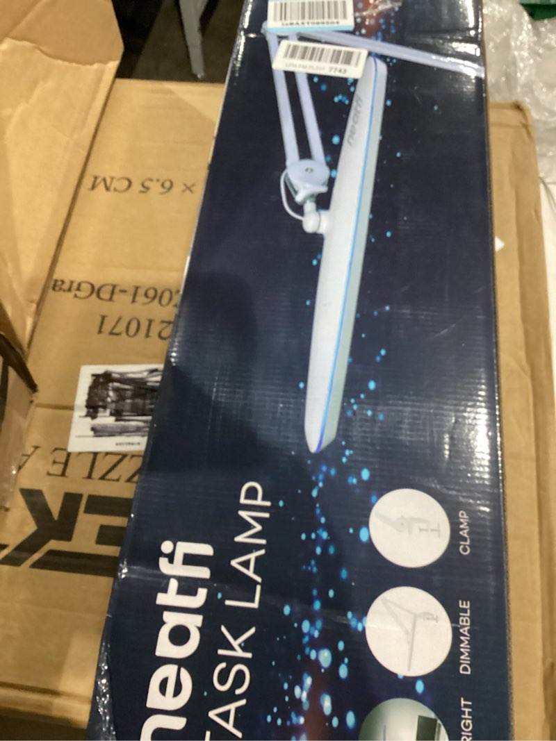 Condition photo showing New/Like New for Neatfi XL LED Desk Lamp with Clamp – 2,200 Lumens, 23” Wide, Dimmable Task Light for Office, Study, Crafting & Nail Techs (Non-CCT with Clamp, Black)