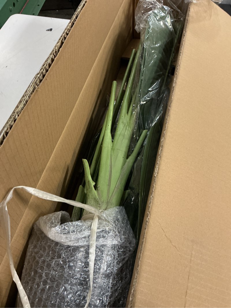 Condition photo showing Good Condition for (similar)lifelike bird of paradise artificial plant,5ft faux banana leaf tree with 12 trunks - perfect indoor silk floor plant for home decor in living room, office, and bedroom 1pack 1 5ft