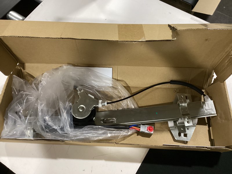 Condition photo showing As Is for front driver side power window regulator with motor assembly replacement for honda pilot 2003 2004 2005 2006 2007 2008, left, 748-129