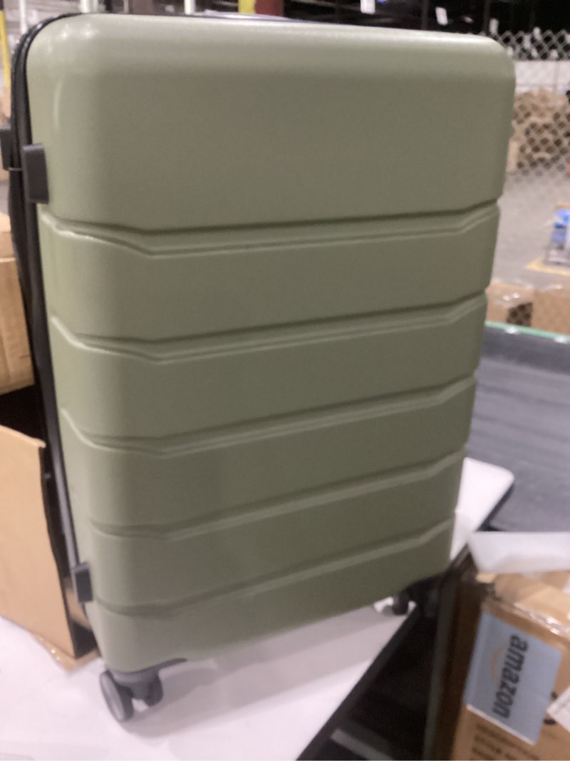 Condition photo showing Good Condition for sweetcrispy 28 inch carry on luggage, hard shell abs suitcase with double spinner wheels, lightweight expandable rolling suit case with tsa lock, green green 28 inch