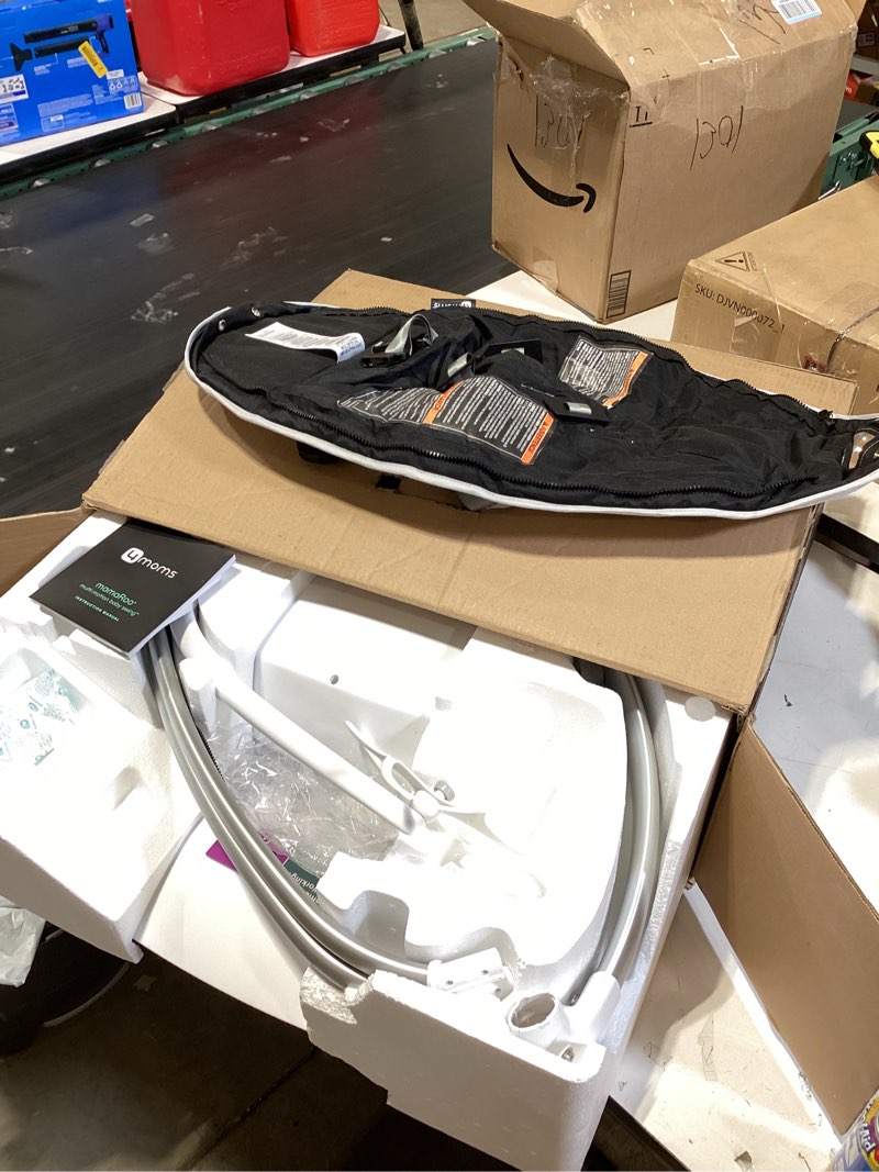 Condition photo showing As Is for 4moms mamaroo multi-motion baby swing, bluetooth enabled with 5 unique motions, grey