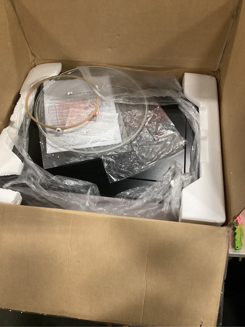Condition photo showing Good Condition for ge countertop microwave oven, 1,150-watt capacity, 1.6 cubic ft., 8 auto setting cooking settings, child-lock technology, kitchen essentials for the countertop, dorm room or apartment, stainless steel 1.6 cu.ft. stainless steel