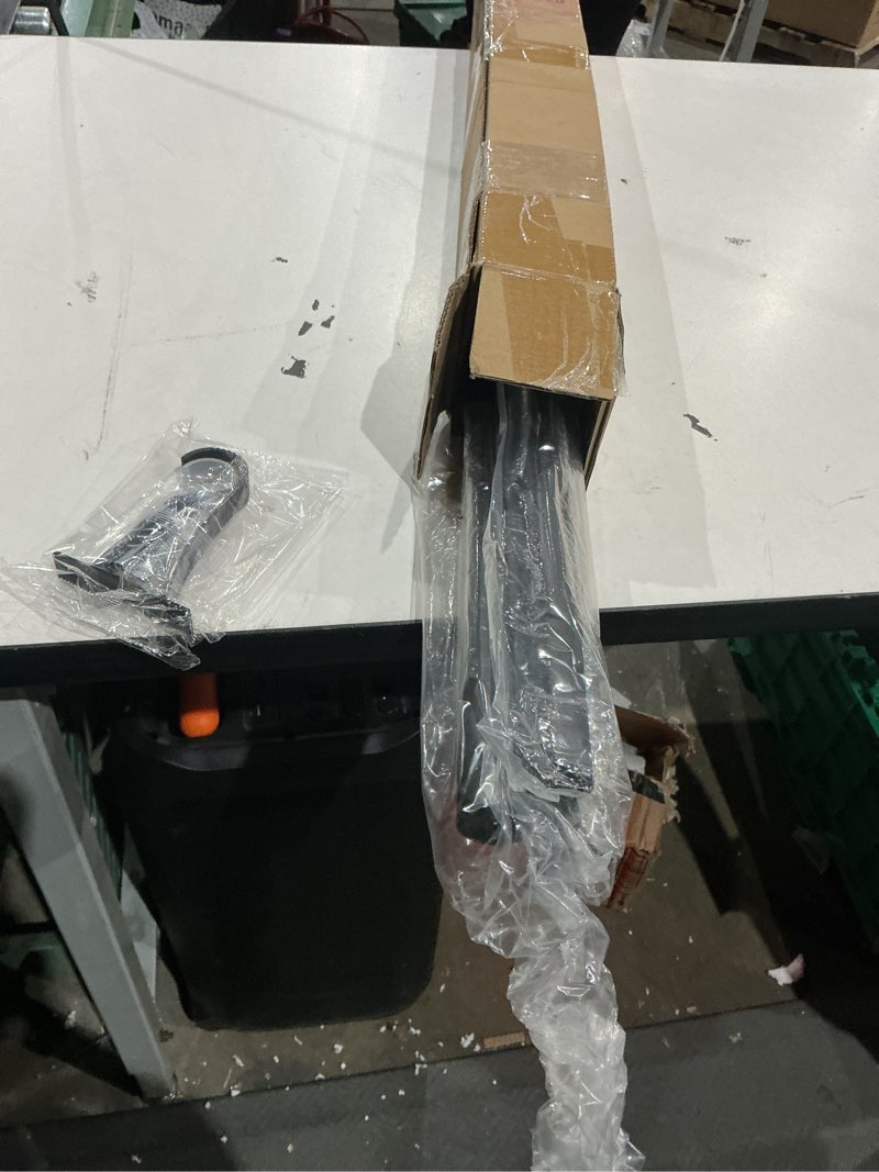 Condition photo showing Good Condition for tension curtain rod 41-122 in-88lb outdoor extra long tension rod no drilling for window or bathroom patio, adjustable heavy duty shower curtain rod, easy to install, never rust, non-slip-black black 41''-122''